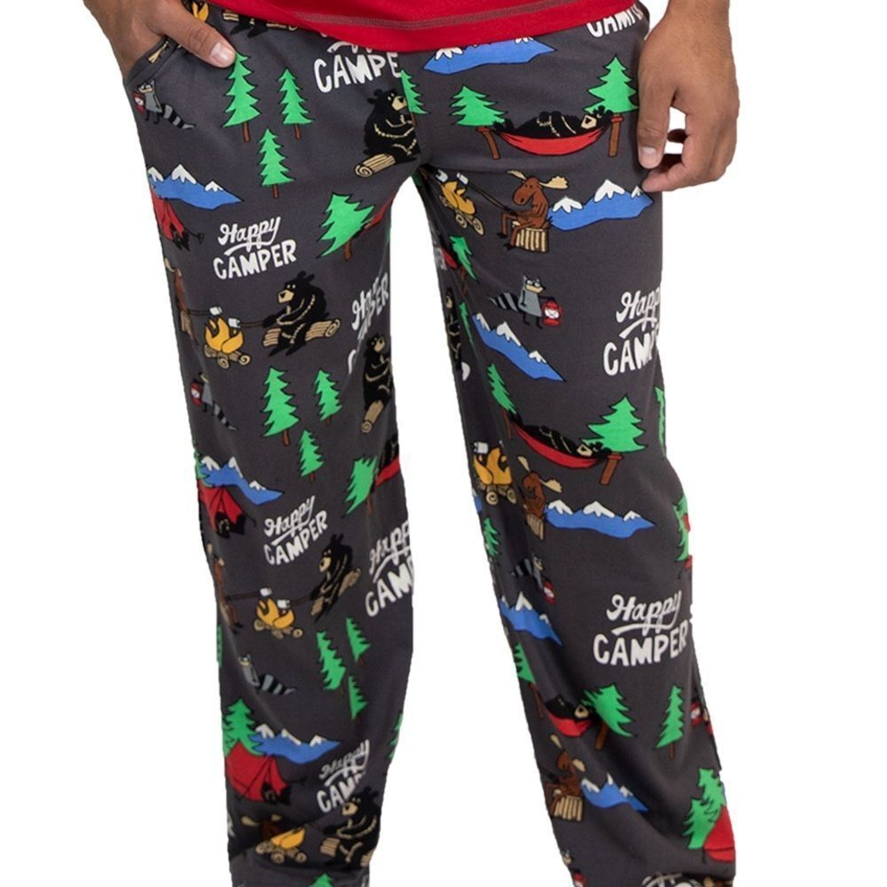 Lazy One Happy Camper Men's PJ Pant xxxl Brown NWT in packaging‎